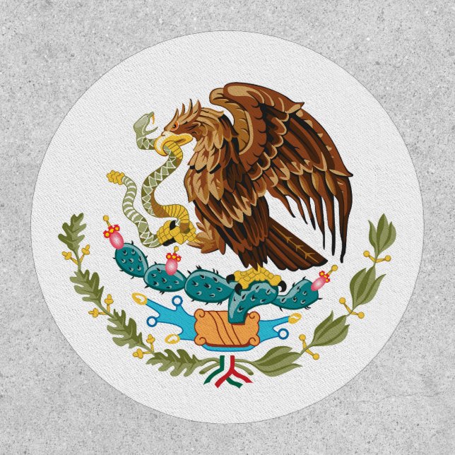 Mexico country coat arms symbol emblem flag eagle patch (Front)