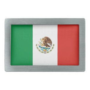 mexico country flag belt buckle