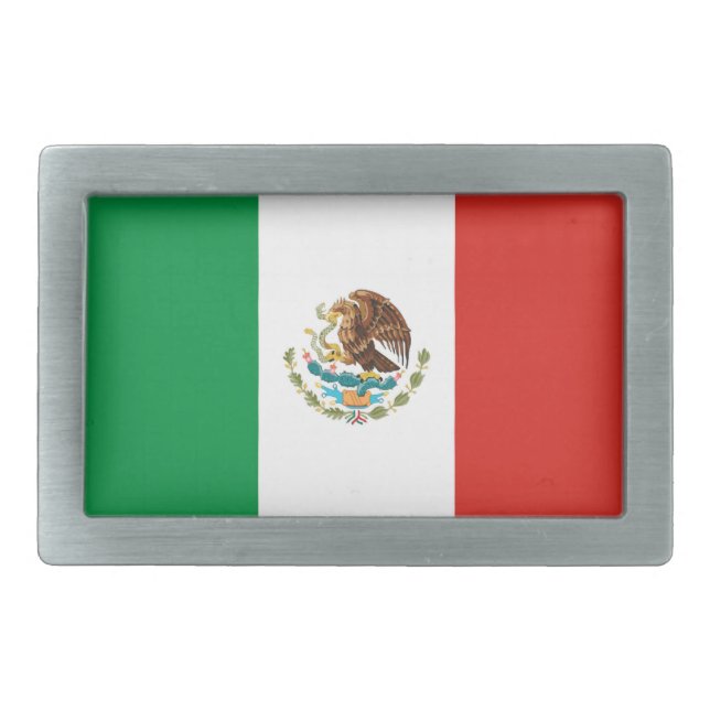 mexico country flag belt buckle (Front)
