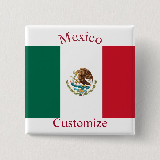 Mexico Country Flag Thunder_Cove Button (Front)