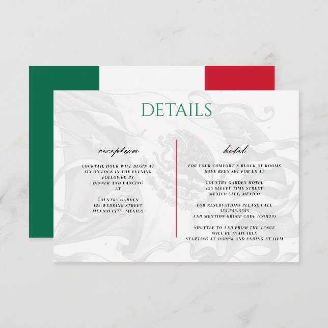 Mexico Couple Enclosure Card (Front/Back)