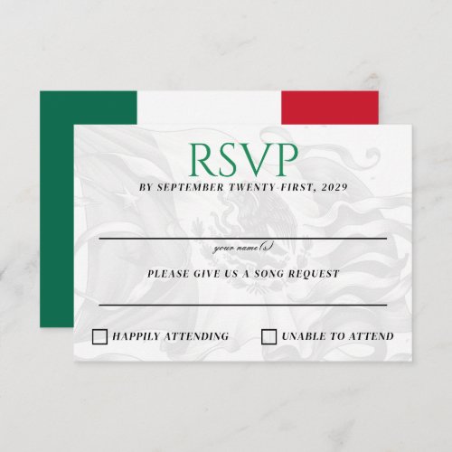 Mexico Couple RSVP Card