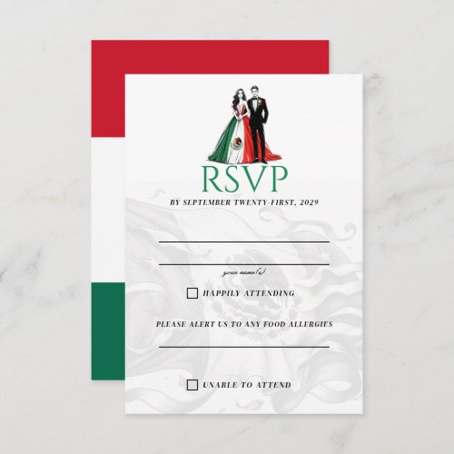 Mexico Couple RSVP Card