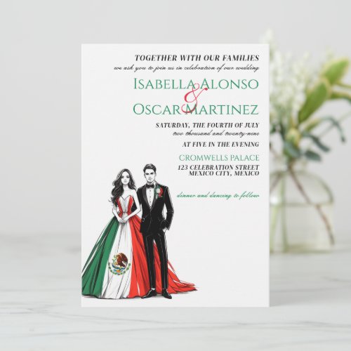 Mexico Couple Wedding Invitation