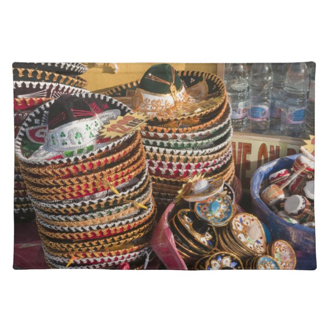 Mexico, Cozumel. Souvenirs in Isla de Cozumel Cloth Placemat (Front)