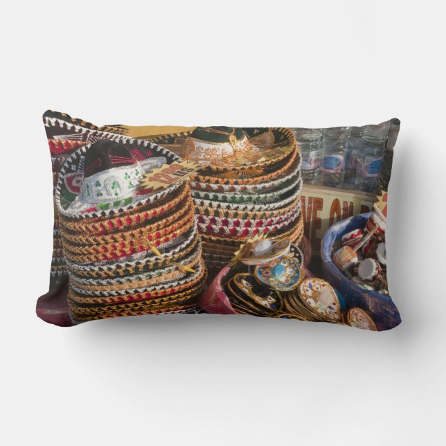 Mexico, Cozumel. Souvenirs in Isla de Cozumel Lumbar Pillow (Front)