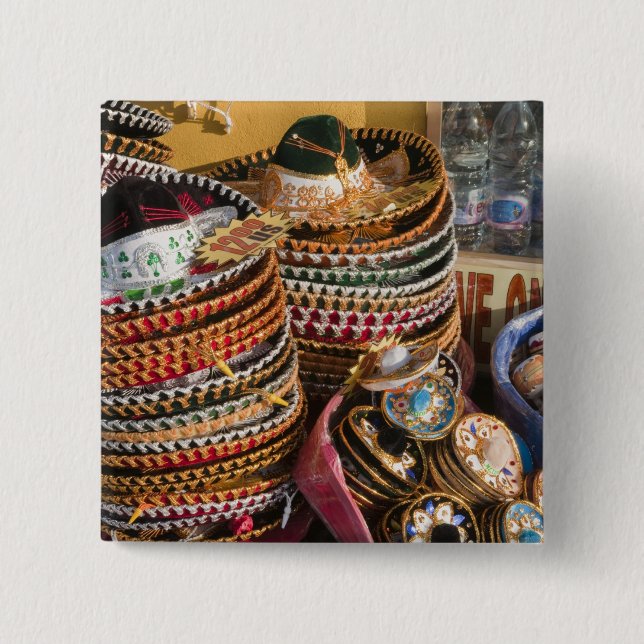 Mexico, Cozumel. Souvenirs in Isla de Cozumel Pinback Button (Front)