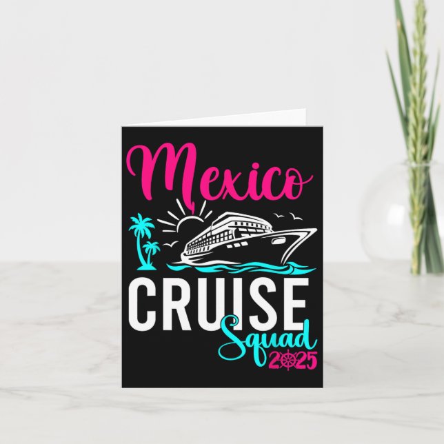 Mexico Cruise 2025 Family Group Friends Vacation M Card (Front)