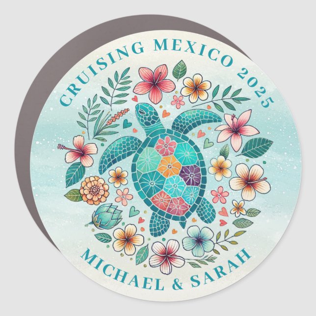 Mexico Cruise Decor Door Personalized Magnet (Front)