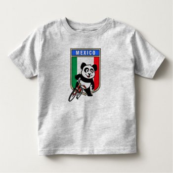 Mexico Cycling Panda Toddler T-shirt by cuteunion at Zazzle