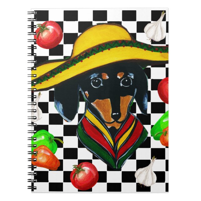 MEXICO DACHSHUND CHEF NOTEBOOK (Front)