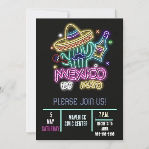 Mexico de Mayo Cinco de Mayo Party Invitation