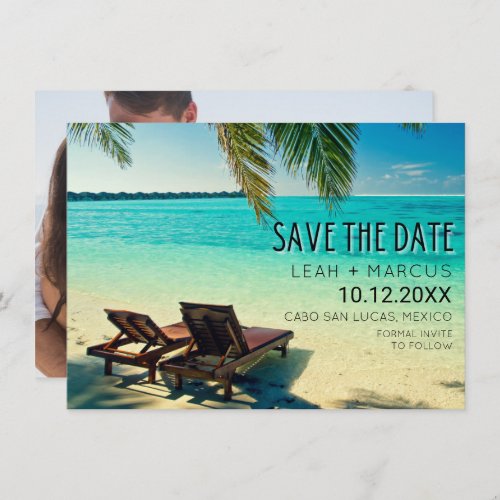 Mexico Destination Beach Wedding Save the Date