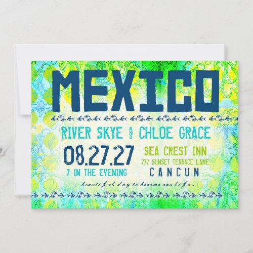 MEXICO Destination Invite Basic Paper