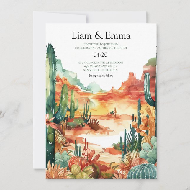 Mexico Destination Wedding Invitation (Front)