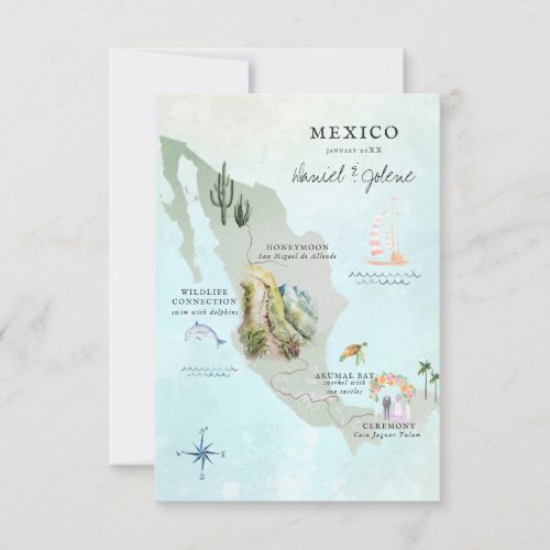 Mexico  Destination Wedding Itinerary Map