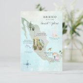 Mexico | Destination Wedding Itinerary Map (Standing Front)
