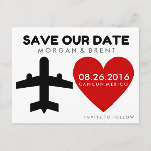 Mexico Destination Wedding Save Date Postcards