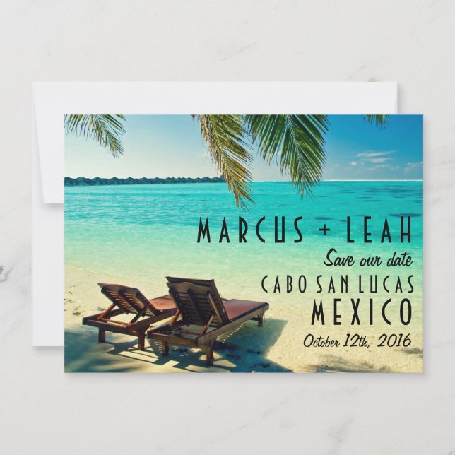 Mexico Destination Wedding Save the Date (Front)