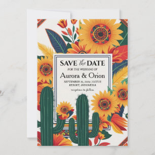 mexico destination wedding save the dates invitation