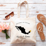 Mexico Destination Wedding Welcome Bag Tote<br><div class="desc">Wedding weekend welcome gift bag for out of town guests to your wedding,  featuring image of Mexico,  with gold heart.  Fill tote with your favorite goodies.</div>