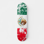 Mexico Distressed Flag Skateboard at Zazzle
