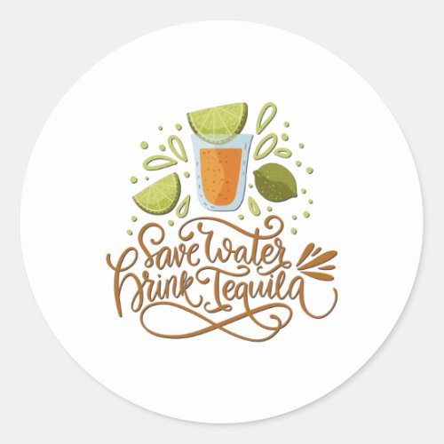 Mexico _ Drink Tequila _ light Classic Round Sticker