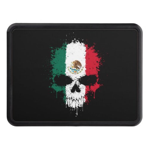 Mexico Dripping Splatter Skull Tow Hitch Cover