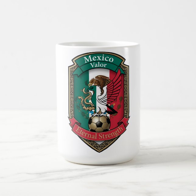 Mexico Eagle Ascent, Mexican Flag Gift Coffee Mug (Center)
