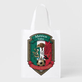Mexico Eagle Ascent, Mexican Flag Gift Grocery Bag