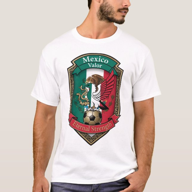 Mexico Eagle Ascent, Mexican Flag Gift T-Shirt (Front)