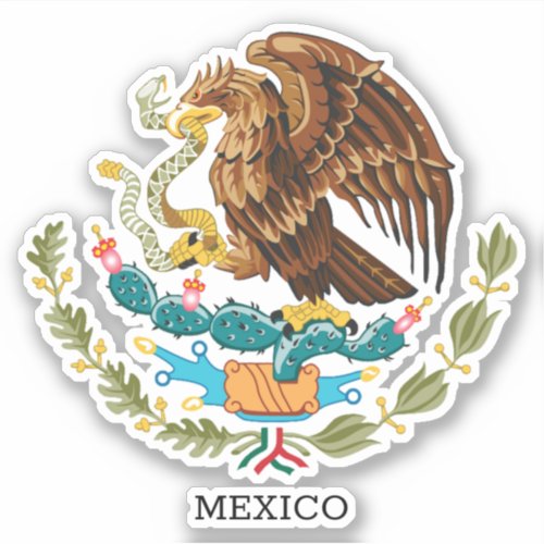 Mexico  Eagle Mexian Flag Sticker