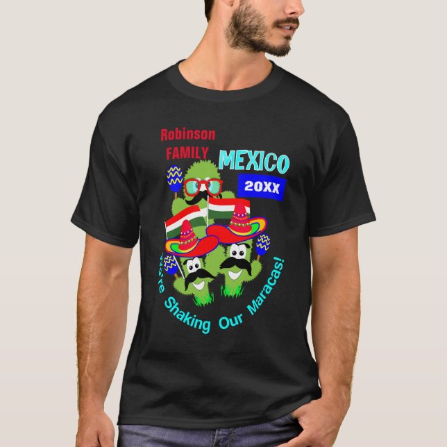 Mexico Family Group Vacation Fun Personalized T-Shirt (Front)