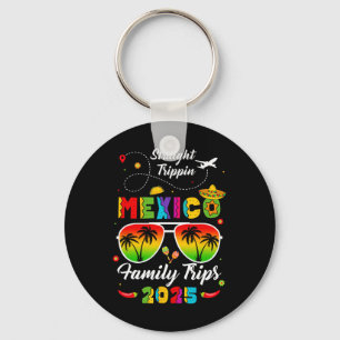 Mexico Family Vacation Cancun 2025 Straight Trippi Keychain
