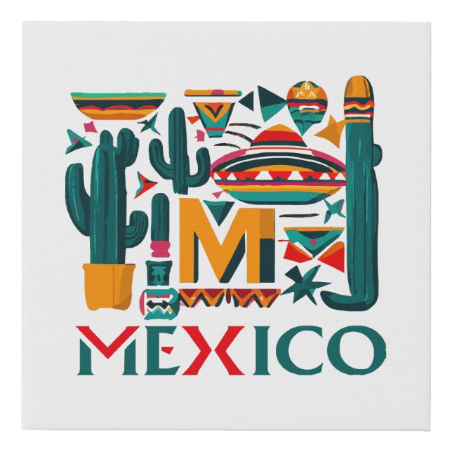MEXICO FAUX CANVAS PRINT (Front)
