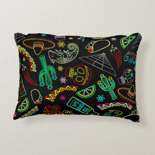 Mexico Fiesta Pattern  Accent Pillow