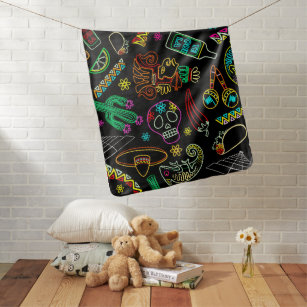 Mexico Fiesta Pattern  Baby Blanket