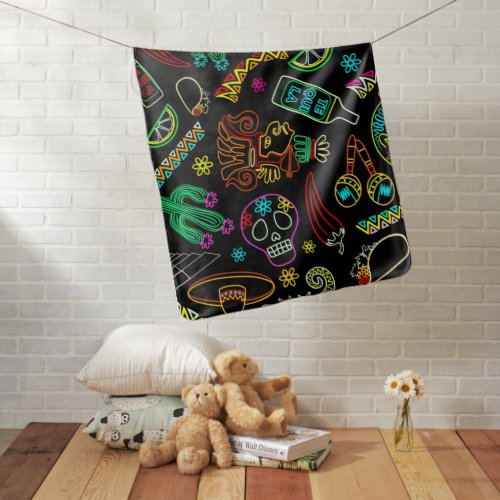 Mexico Fiesta Pattern  Baby Blanket