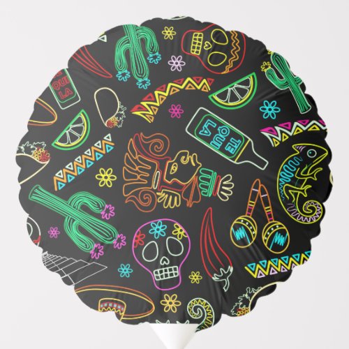 Mexico Fiesta Pattern  Balloon