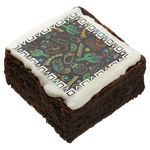 Mexico Fiesta Pattern  Brownie