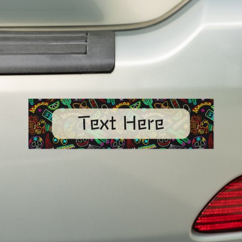 Mexico Fiesta Pattern  Bumper Sticker