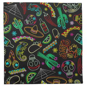 Mexico Fiesta Pattern  Cloth Napkin