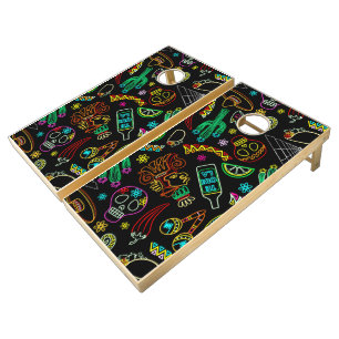 Mexico Fiesta Pattern Cornhole Set