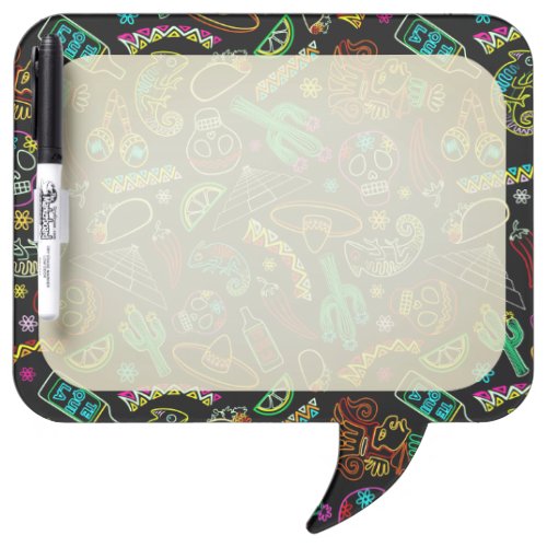 Mexico Fiesta Pattern  Dry Erase Board