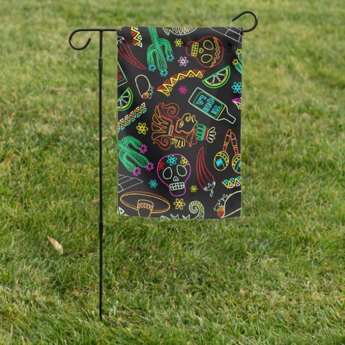 Mexico Fiesta Pattern  Garden Flag