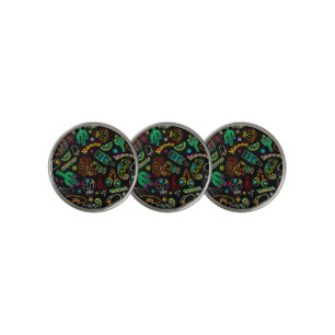 Mexico Fiesta Pattern Golf Ball Marker