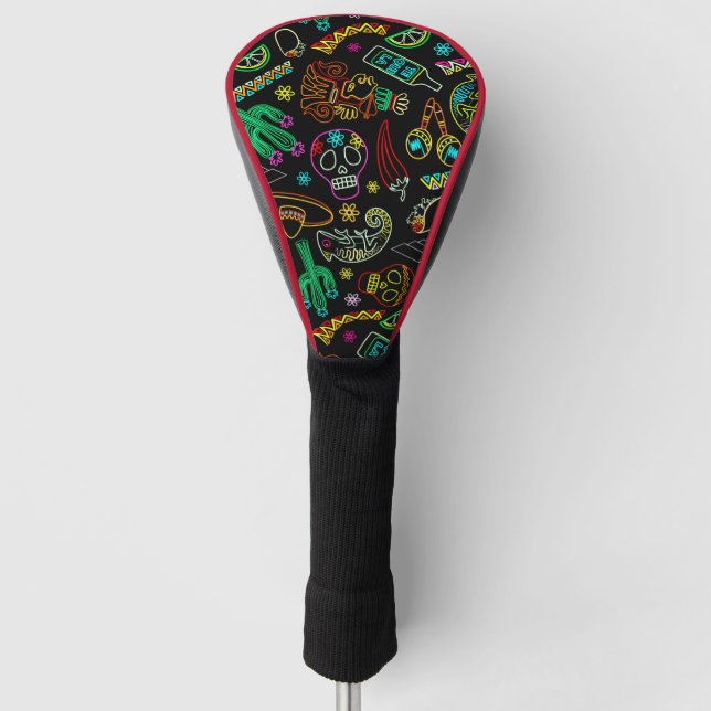 Mexico Fiesta Pattern  Golf Head Cover (Front)
