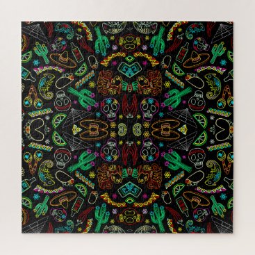 Mexico Fiesta Pattern Jigsaw Puzzle Mexico Fiesta Pattern Jigsaw Puzzle