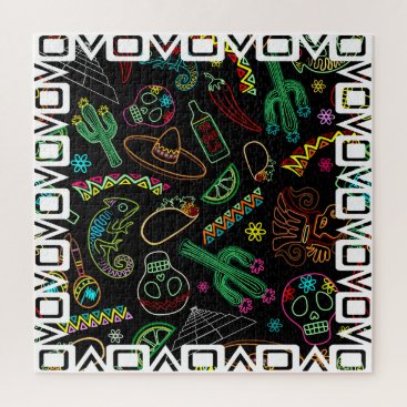 Mexico Fiesta Pattern Jigsaw Puzzle Mexico Fiesta Pattern Jigsaw Puzzle