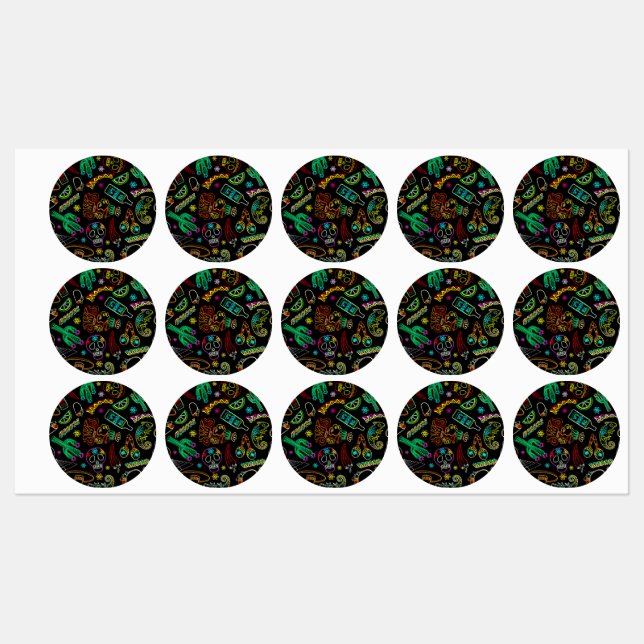 Mexico Fiesta Pattern  Labels (Sheet)